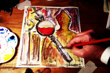 Carlo Olivari paints a an iconic san gennaro wine labels series