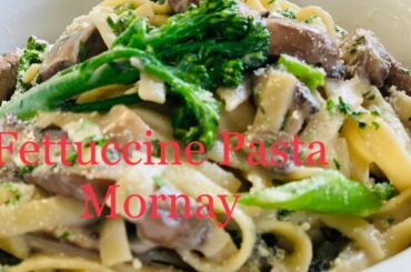 Satvik Italian Fettuccine Pasta With Mornay Sauce/White Sauce Pasta Recipe Without Onion And Garlic