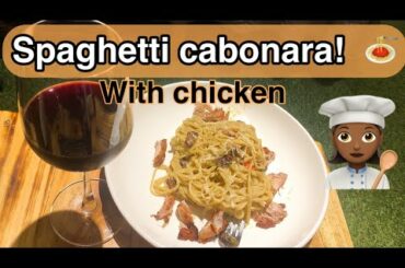 How to Make SPAGHETTI CABONARA| cook with me| Pamela o