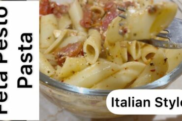 Feta Pesto Pasta | Pesto Pasta with Feta Cheese | Italian Style Pasta | Recipes by Soma