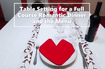 Romantic Dinner for Two| Valentine's Day Date Ideas| 4-Course Italian Dinner Menu and Table Setting