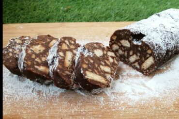 Chocolate Salami Dessert - An Italian Dessert -Recipe by Food Area With Afreen