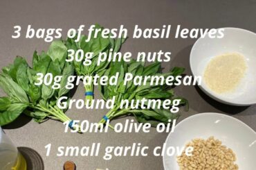 Our family lottie  RECIPES - Homemade pesto Italian recipe