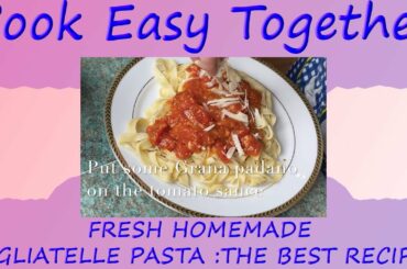 Fresh homemade tagliatelle pasta - Best Italian recipe !
