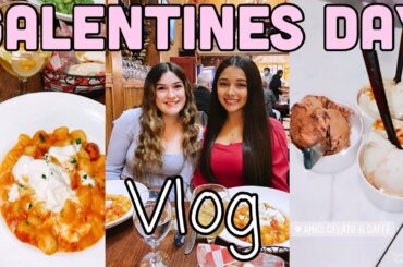 GALENTINES DAY VLOG | girls night out, grwm, & italian food!