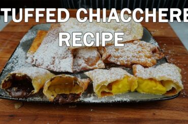 Stuffed Chiacchiere, a  Carnival Dessert Filled with Nutella or Curd