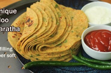 New Recipe - Unique-Soft-No Filling-Butter-Chilli-Garlic-Indo-Italian - Aloo Paratha