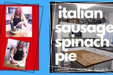 EASY!  Italian Sausage Spinach Pie - EASY CONVECTION OVEN RECIPE!