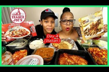 EATING ONLY TRADER JOES FOR 7 DAYS - TRADER JOES  ITALIAN FOOD MUKBANG!