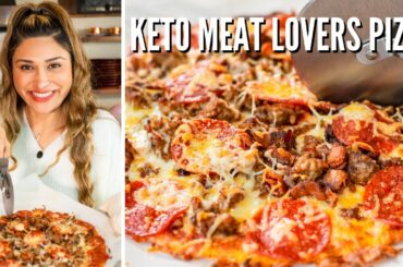ZERO CARB CRUST PIZZA! How to Make Keto Meat Lovers Pizza Recipe