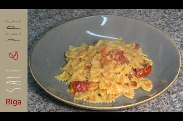 Butterfly pasta Giulia style |ASMR cooking| Sale & Pepe Riga.Feel the taste of Italy