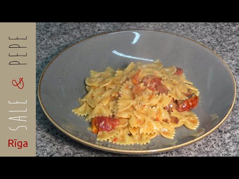 Butterfly pasta Giulia style |ASMR cooking| Sale & Pepe Riga.Feel the taste of Italy Butterfly pasta Giulia style |ASMR cooking| Sale & Pepe Riga.Feel the taste of Italy