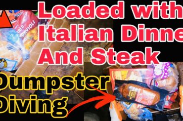Dumpster diving Italian Foods cooking and eating right after dumpster dive
