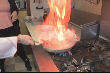 Making Bananas Foster with Passaniti's Italian Ristorante
