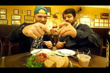 Traditional BRAZILIAN UKRAINIAN Food!! Eating RAW BEEF & Monster Croqueta | Curitiba, Brazil