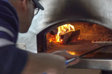 Italian Pizza In a Wood Fired Oven. London Street Food
