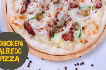 Chicken Alfredo Pizza | Pizza Recipes | Italian Food | Alfredo Sauce | Seasoning with Spices