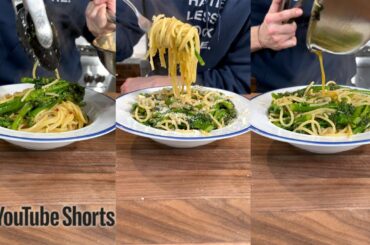 this PASTA takes 10 MINUTES to MAKE (Broccolini, Garlic and Oil)