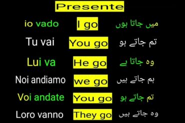 Verb ANDARE | Learn Italian language in urdu | how learn Italian language Conversation
