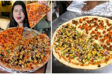 Monster Sized Pizza From Paparizza, Hudson Lane | Delhi University Food #shorts