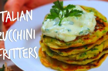 Italian Style ZUCCHINI FRITTERS | Easy Vegan Recipe