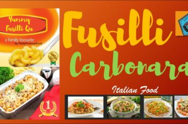 UPRAK PKWU || PRODUK MAKANAN FUNGSIONAL FUSILLI CARBONARA (ITALIAN FOOD)