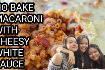 NO BAKE MACARONI WITH CHEESY WHITE SAUCE