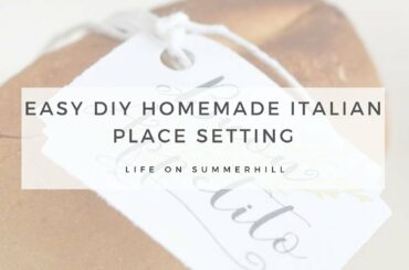 EASY DIY HOMEMADE ITALIAN PLACE SETTING