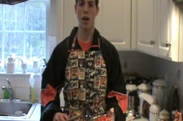 Matt and Nick somewhat doing an italian cooking show