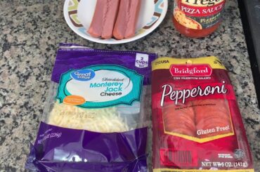 Cooking Fried Pizza Hotdogs/ Cheap Lunch