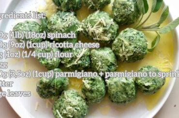 Gnudi spinach and ricotta dumplings | Italian cooking mama