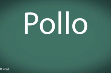 How to pronounce Pollo [Italian food]