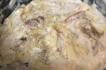 Easy CheesyChicken Alfredo-Stockpile Food-Cheap-One Pot-Ten Minute Meal-Great Left Over