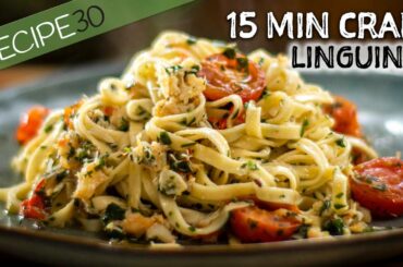 15 Minute Delicious Crab Linguine