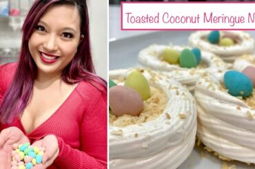 How to Make Coconut Meringue Nests with Mini Chocolate Eggs | Italian Meringue Method Tips