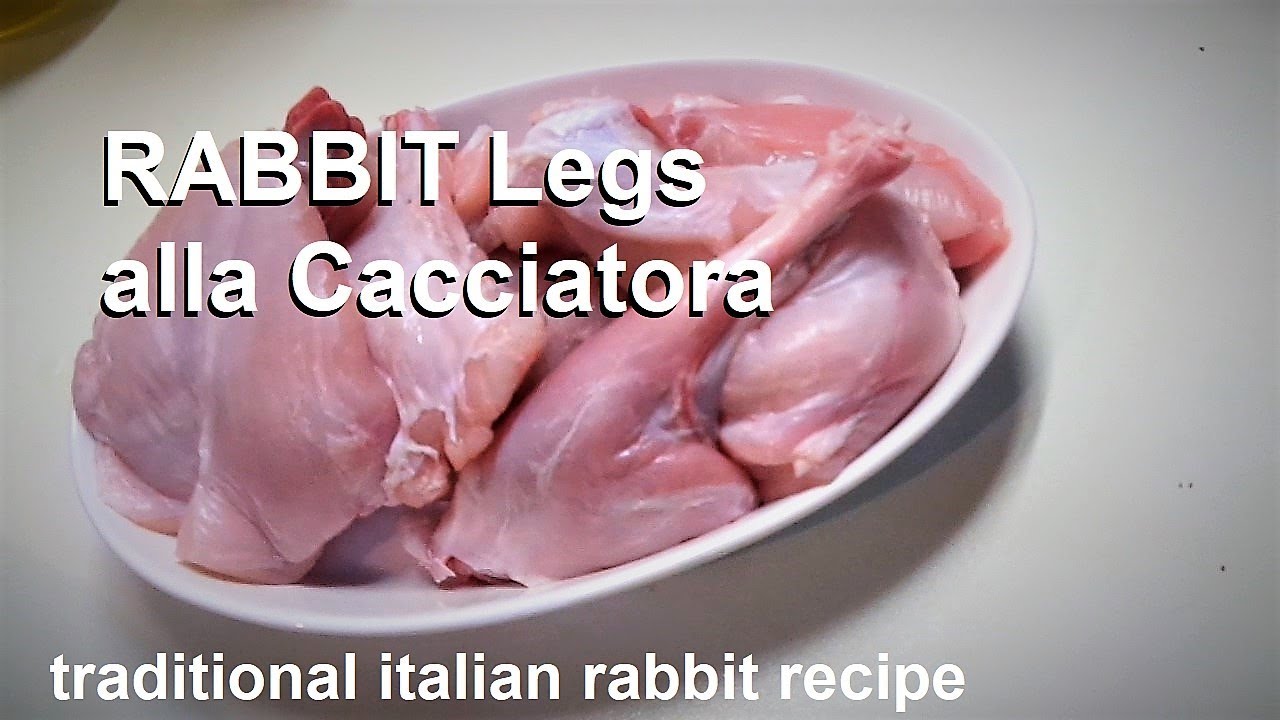 RABBIT alla CACCIATORE in tomato sauce recipe Italian. How to cook rabbit legs Italian style RABBIT alla CACCIATORE in tomato sauce recipe Italian. How to cook rabbit legs Italian style