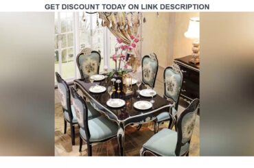 Modern Style Italian Dining Table 100% Solid Wood Italy Style Luxury round Dining Table Set bng015