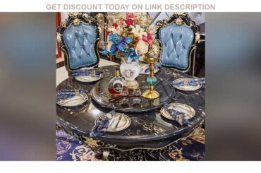 Modern Style Italian Dining Table 100% Solid Wood Italy Style Luxury round Dining Table Set bng012