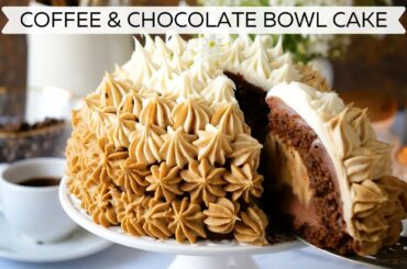 Eggless Coffee & Chocolate Bowl Cake | Simple One Bowl Recipe | Easy Eggless Italian Dessert Cake