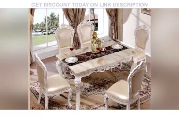 Modern Style Italian Dining Table 100% Solid Wood Italy Style Luxury round Dining Table set o1095