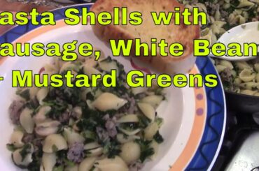 Pasta with White Beans, Sausage, and Mustard Greens - Italian Food
