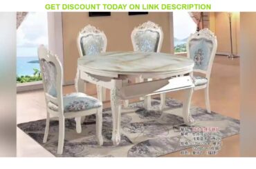 Antique Style Italian Dining Table 100% Solid Wood Italy Style Luxury Dining Table Set natrual marb
