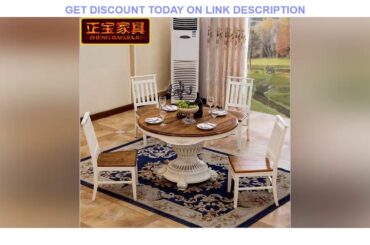 Modern Style Italian Dining Table 100% Solid Wood Italy Style Luxury round Dining Table Set o1104