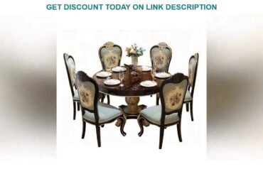 Modern Style Italian Dining Table 100% Solid Wood Italy Style Luxury round Dining Table Set bng016