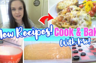BAKED SPAGHETTI & PEANUT BUTTER BREAD! | COOK AND BAKE WITH ME