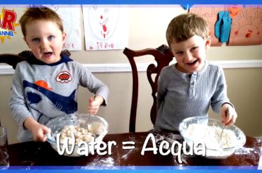 Baking Bread with Kids | Five Ingredients Recipe for Family Baking | Learn Italian