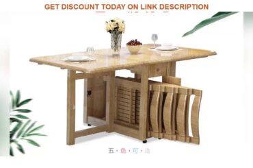 Table dining table home telescopic folding small apartment simple solid wood foot multi-purpose din