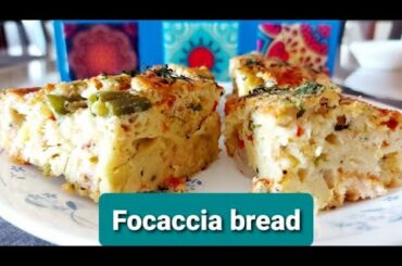 Focaccia bread recipe| how to make no knead bread at home| Italian bread recipe| stuffed bread