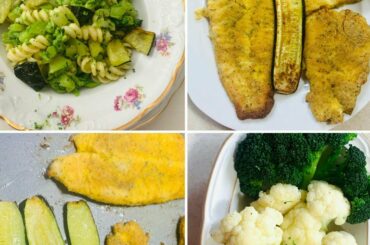 Italian Cooking: Pasta Broccoli and Baked Basa Fillet Fish with lemon and parsley