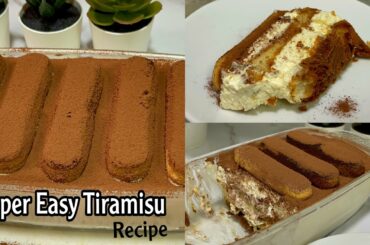 Super Easy Tiramisu Recipe | No egg | Italian Dessert | Urdu  Hindi